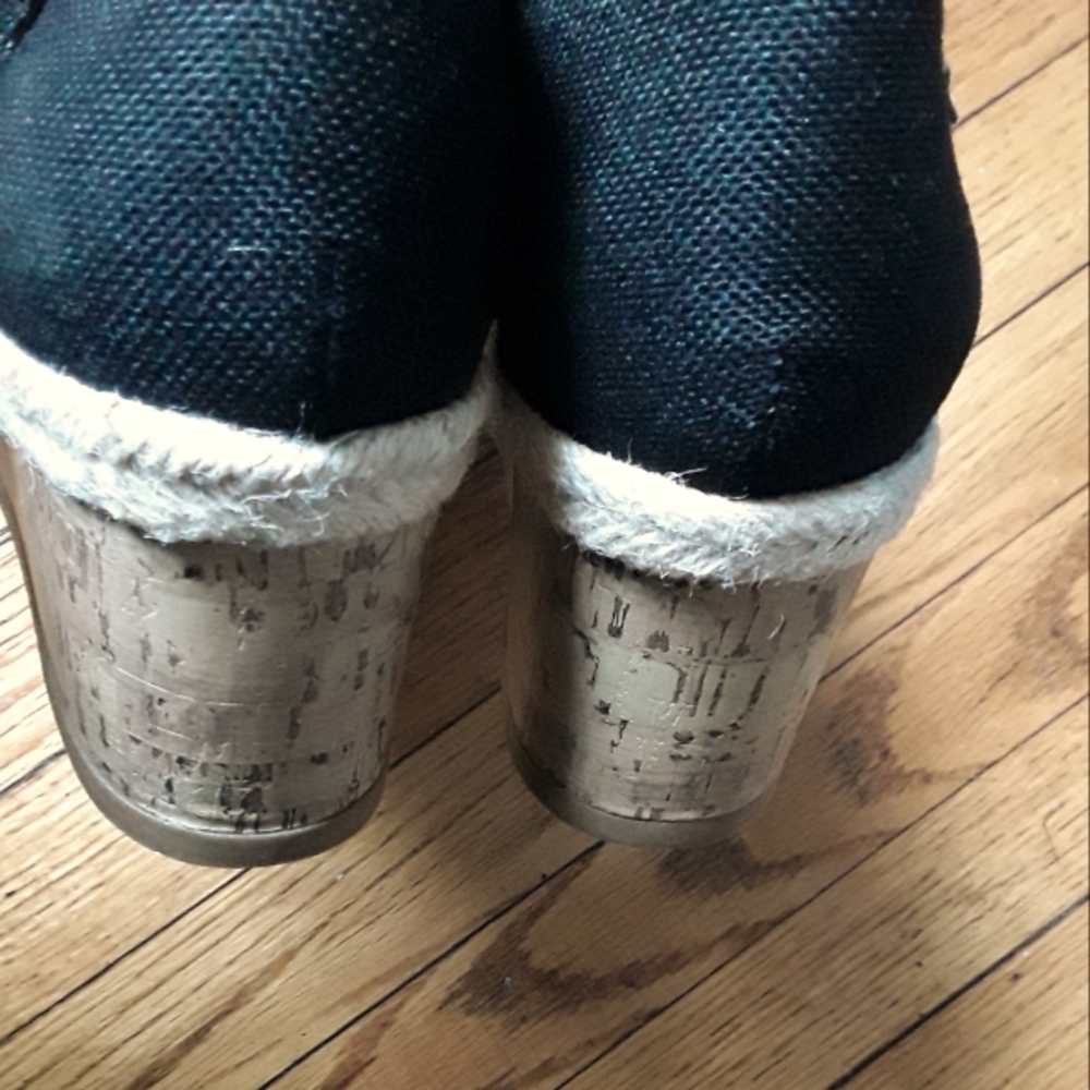 Life Stride Velocity 2.0 - Women's Black/Tan Open Toe Wedges Sandals. Size 11W - Picture 5 of 8